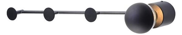 ACA Lighting nástěnné svítidlo VALENTINO 1xE27 černé kovové s věšákem 66x7x8cm ZM711W66BK