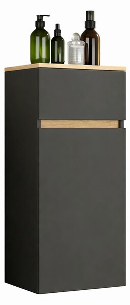 MIDI SKŘÍŇKA, antracitová, medový dub, 41/90/35 cm MID.YOU - Koupelnové série, Online Only