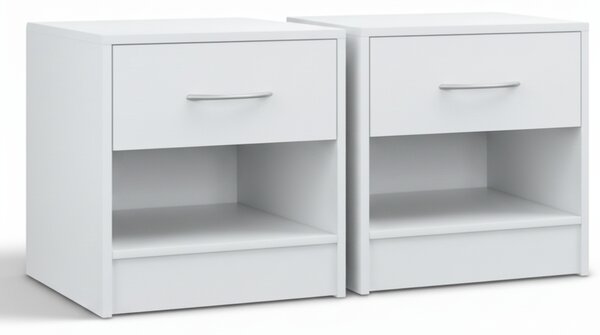 Set nočních stolků BIANCA, 2 ks, 41x39x28cm, bílá Casaria