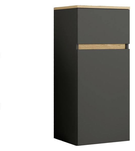 MIDI SKŘÍŇKA, antracitová, medový dub, 41/90/35 cm MID.YOU - Koupelnové série, Online Only