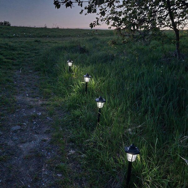 4Leaders Solární venkovní zahradní lampa černá 12×47 cm