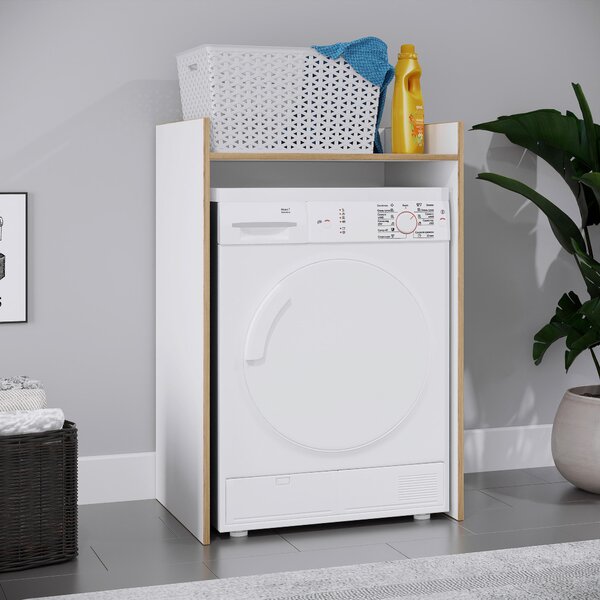 SKŘÍŇKA NAD PRAČKU, bílá, medový dub MID.YOU - Koupelnové regály, Online Only