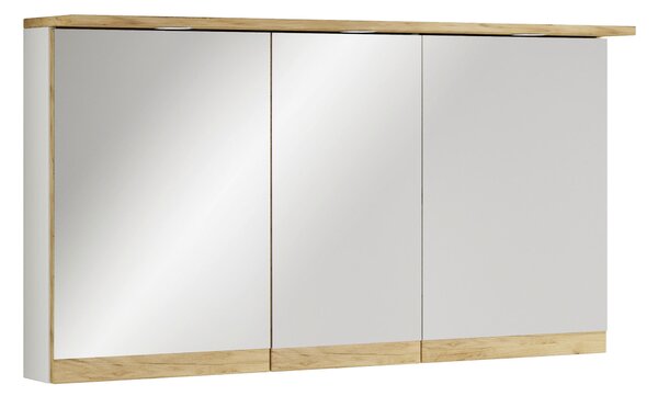 ZRCADLOVÁ SKŘÍŇKA, bílá, medový dub, bílá, medový dub, 110/59/23 cm MID.YOU - Koupelnové série, Online Only