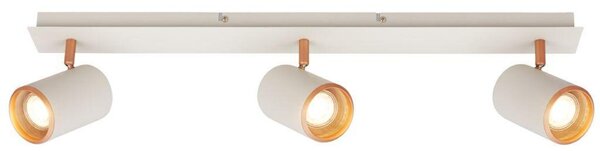 BRILONER Era stropní bodové svítidlo - GU10 patice, max. 10W, nastavitelné, světlešedá/kávová, 3-ramenné 2358034