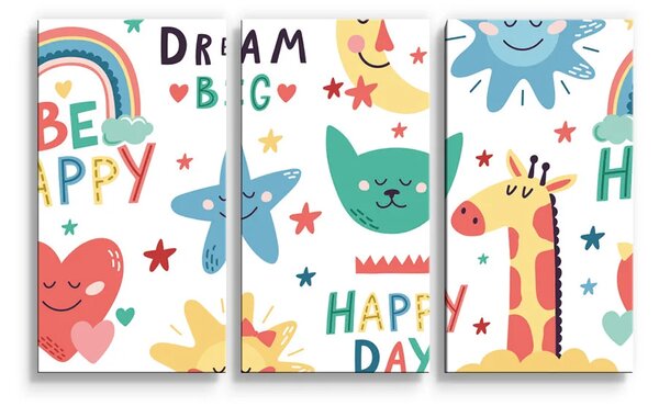 Sablio Obraz - 3-dílný Happy day - 120x80 cm