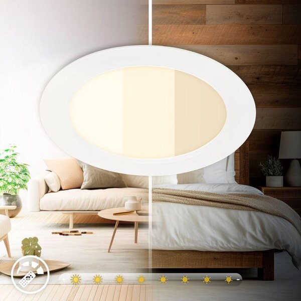 BRILONER Fungo vestavné bodové svítidlo 100mm 3ks sada - 7W, 700lm, LED, stmívatelné, IP65, bílé 3945036