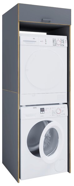 SKŘÍŇKA NAD PRAČKU, antracitová, medový dub MID.YOU - Koupelnové regály, Online Only