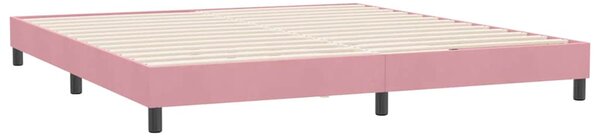Postel Box Spring bez matrace růžová 180x210 cm samet 3315842