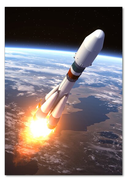 Vertikální Fotoobraz na skle Vesmírná raketa osv-82396633