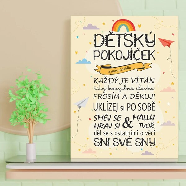 Sablio Dárková cedulka Dětský pokojíček: 30x40 cm