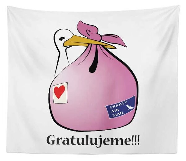 Sablio Deka Gratulujeme!!!: 150x120 cm