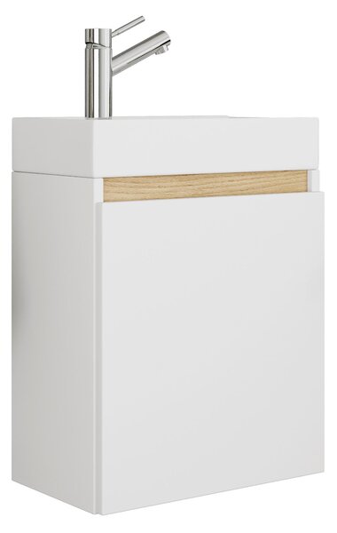 KOUPELNA PRO HOSTY, bílá, medový dub, 41 cm MID.YOU - Koupelnové série, Online Only