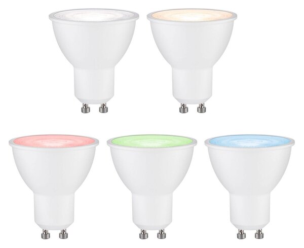 P 29147 Standard 230V Smart Home Zigbee 3.0 LED reflektor GU10 4,8W RGBW+ stmívatelné bílá mat - PAULMANN