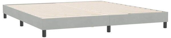 Postel Box Spring bez matrace světle šedá 180x210 cm samet 3315837