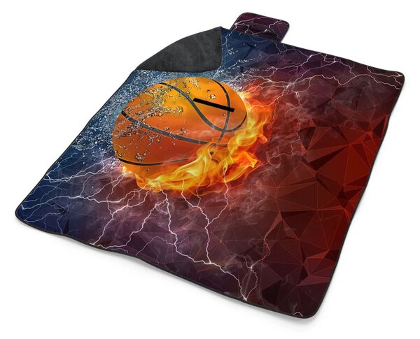 Sablio Plážová deka Basketbalový míč: 200x140 cm