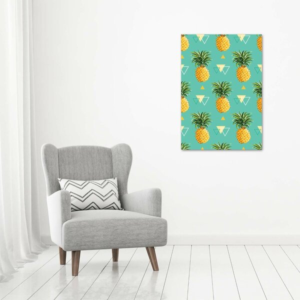 Vertikální Moderní obraz canvas na rámu Ananasy ocv-82700276