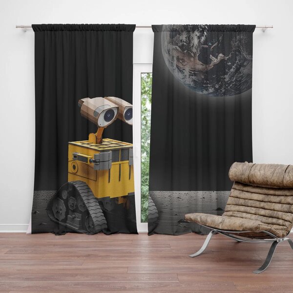 Sablio Závěs Wall-E robot Měsíc: 2ks 140x250cm