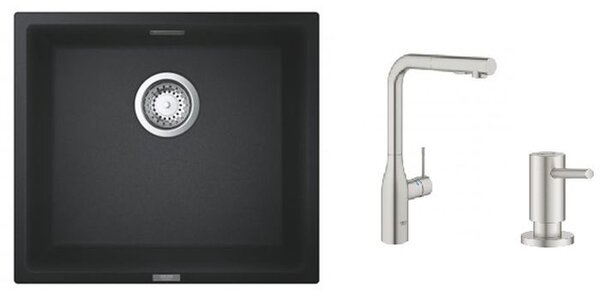 Sada kuchyňská baterie Grohe Essence 30270DC0, granitový dřez Grohe K700 31653AP0, 40535DC0