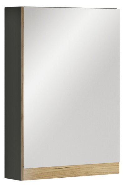 ZRCADLOVÁ SKŘÍŇKA, antracitová, medový dub, antracitová, medový dub, 40/58/12 cm MID.YOU - Koupelnové série, Online Only