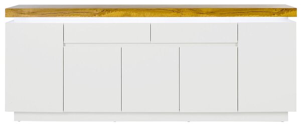 ŠIROKÁ KOMODA, bílá, barvy dubu, 200/80/40 cm Livetastic - Online Only komody, Online Only