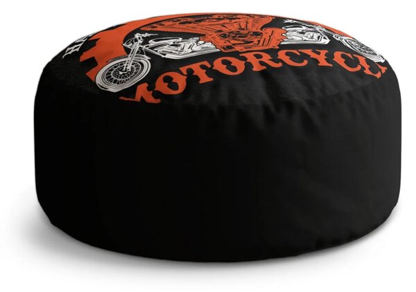 Sablio Taburet Circle Harley-Davidson motor Černé pozadí: 38x48 cm