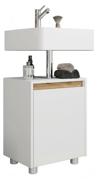 SKŘÍŇKA POD UMYVADLO, bílá, medový dub, bílá, 42/55/33 cm MID.YOU - Koupelnové série, Online Only