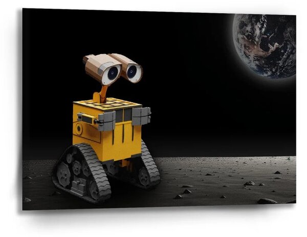 Sablio Obraz Wall-E robot Měsíc - 90x60 cm