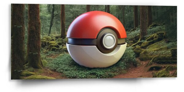 Sablio Obraz Pokemon ball Les - 110x50 cm