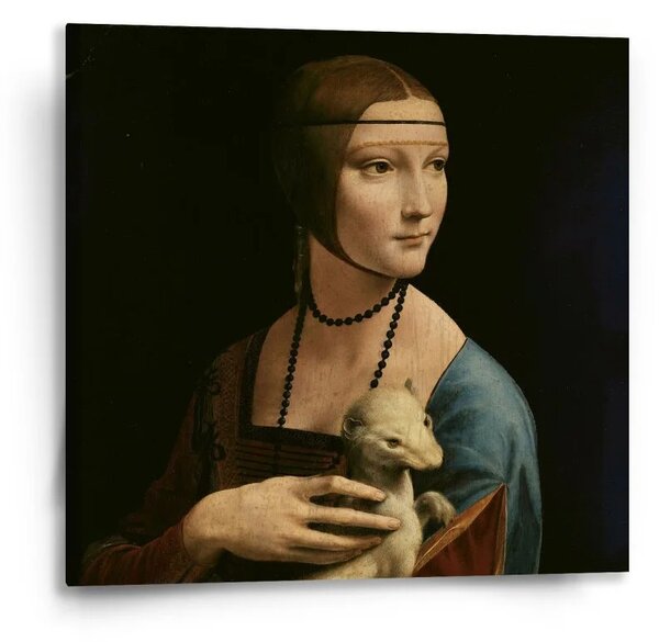 Sablio Obraz Dáma s hranostajem - Leonardo da Vinci - 50x50 cm