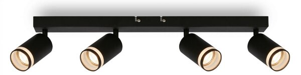 BRILONER Rub stropní bodové svítidlo, nastavitelné, akrylová ozdoba, 4-ramenné, 56cm, černá 2832045