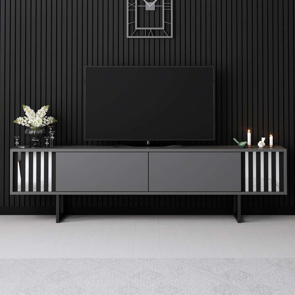 TV stolek/skříňka Chromonise (antracit + černá)
