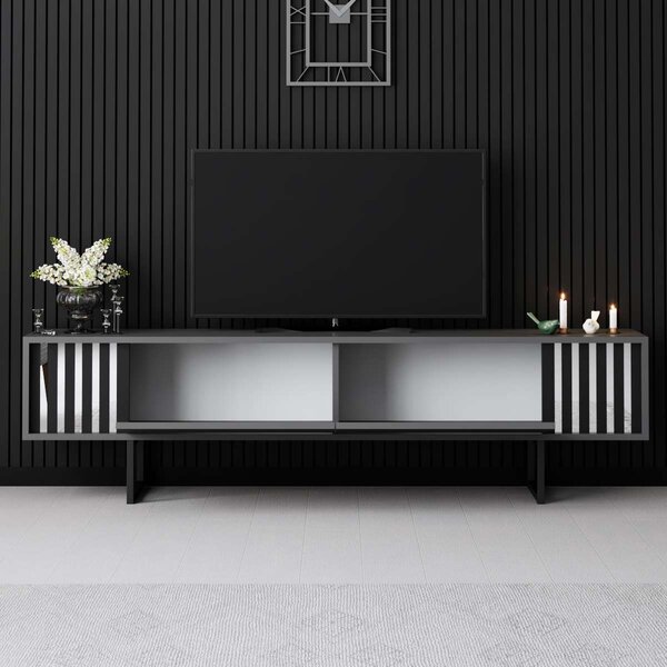 TV stolek/skříňka Chromonise (antracit + černá)