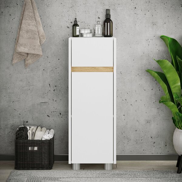 MIDI SKŘÍŇKA, bílá, medový dub, 30/85/33 cm MID.YOU - Koupelnové série, Online Only