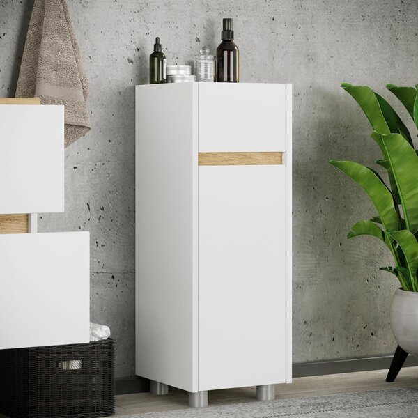 MIDI SKŘÍŇKA, bílá, medový dub, 30/85/33 cm MID.YOU - Koupelnové série, Online Only