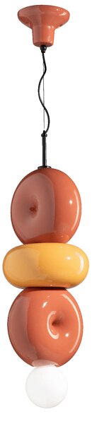 Ferroluce Závěsné svítidlo BUMBUM, v. 60 cm, 1xE27 Barva: Zeleno-tyrkysová