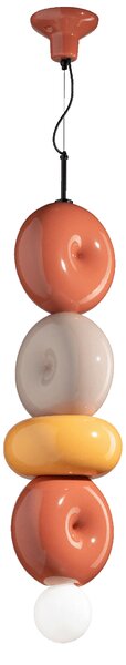 Ferroluce Závěsné svítidlo BUMBUM, v. 85 cm, 1xE27 Barva: Zeleno-tyrkysová
