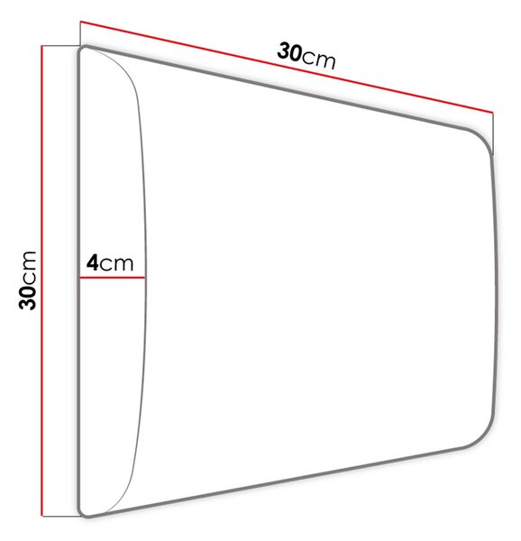 Čalouněný nástěnný panel 30x30 PAG - bílá eko kůže