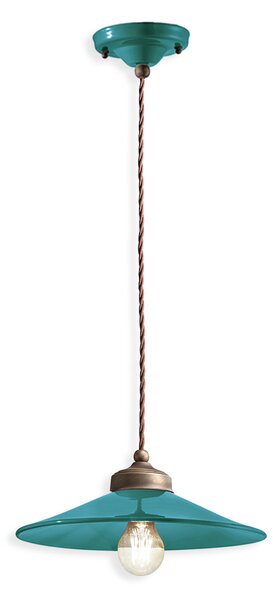 Ferroluce Závěsné retro svítidlo COLORS, Ø 30 cm, 1xE27 Barva: Světle modrá
