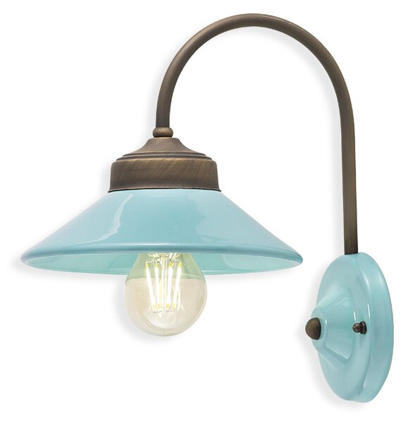 Ferroluce Nástěnné retro svítidlo COLORS, v. 28 cm, 1xE27 Barva: Světle modrá