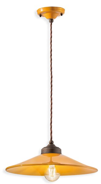 Ferroluce Závěsné retro svítidlo COLORS, Ø 35 cm, 1xE27 Barva: Žlutá
