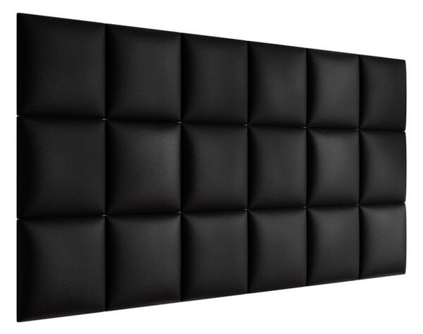 Čalouněný nástěnný panel 30x30 PAG - černá eko kůže