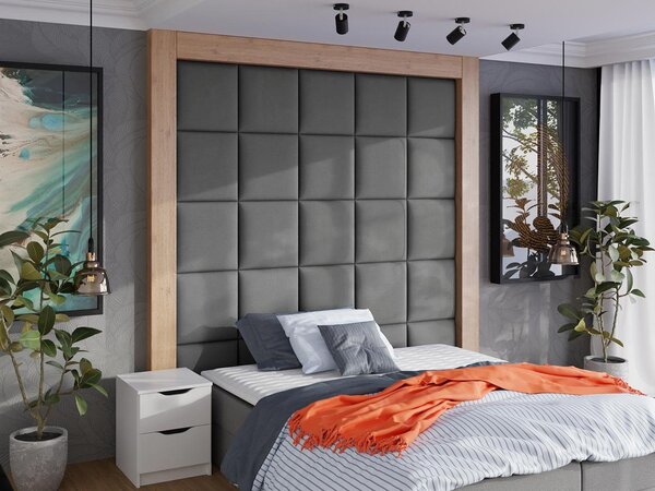 Čalouněný panel na zeď 42x42 PAG - šedý