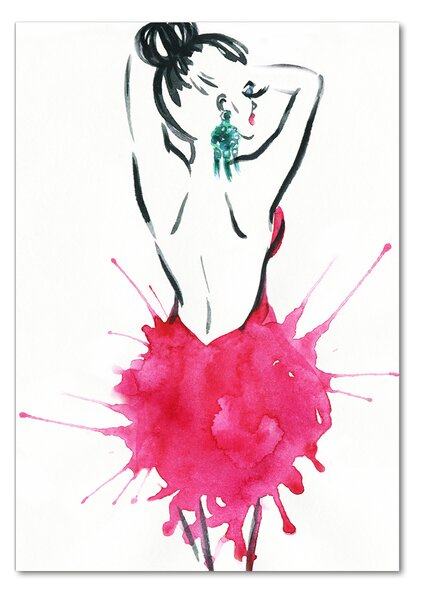 Vertikální Fotoobraz na skle Ilustrace módy osv-83814373