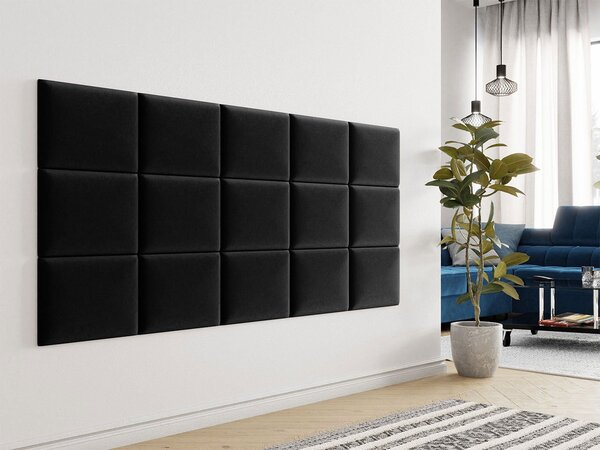 Čalouněný nástěnný panel 40x30 PAG - černý