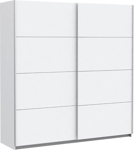 SKŘÍŇ S POSUVNÝMI DVEŘMI, bílá, 200/210/61 cm Ti'me - Šatní skříně