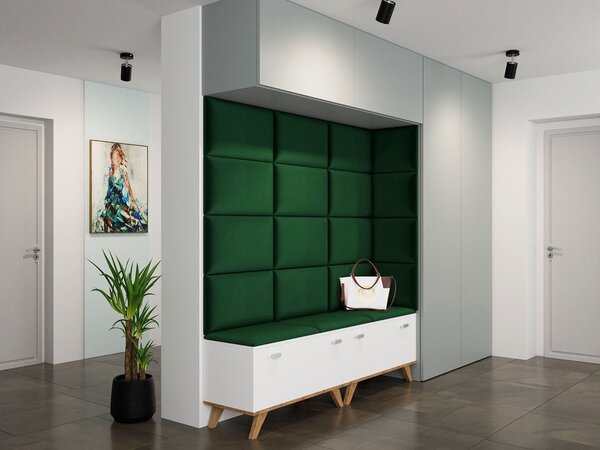 Čalouněný nástěnný panel 50x30 PAG - zelený