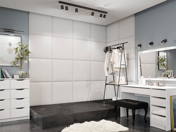 Čalouněný panel 60x60 PAG - bílá ekokůže