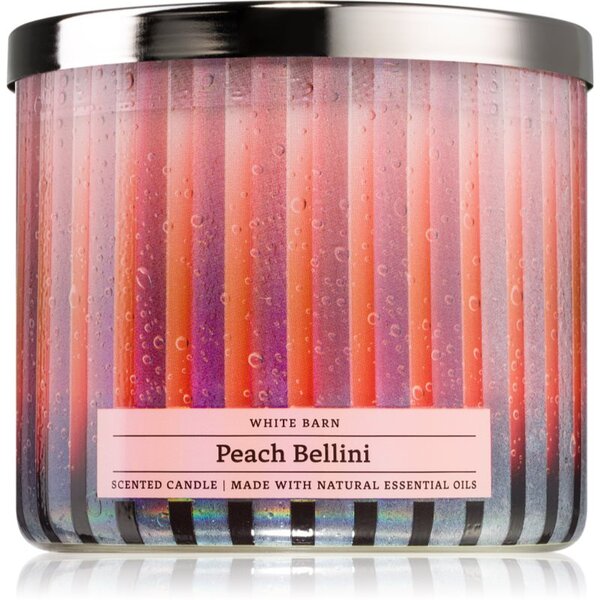 Bath & Body Works Peach Bellini vonná svíčka 411 g