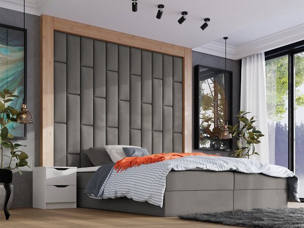 Čalouněný nástěnný panel 80x20 PAG - šedý