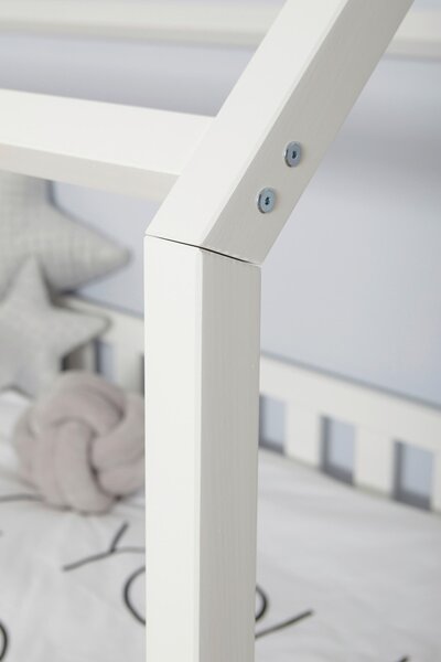 DĚTSKÁ POSTEL SE STŘÍŠKOU, 90/200 cm, bílá MID.YOU - Online Only dětské postele, Online Only